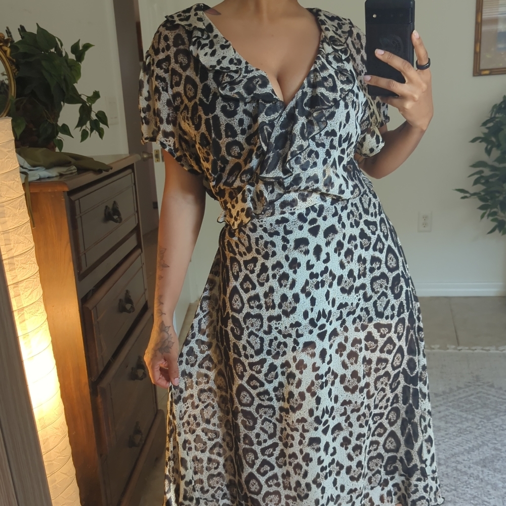 Sheer Leopard Dress